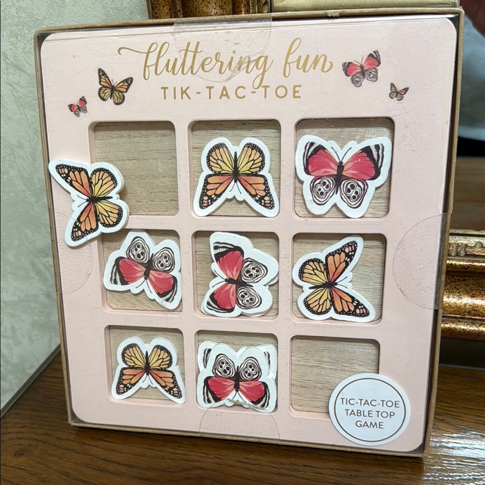 Tic-Tac-Toe Table top Butterfly Game. Fluttering fun!